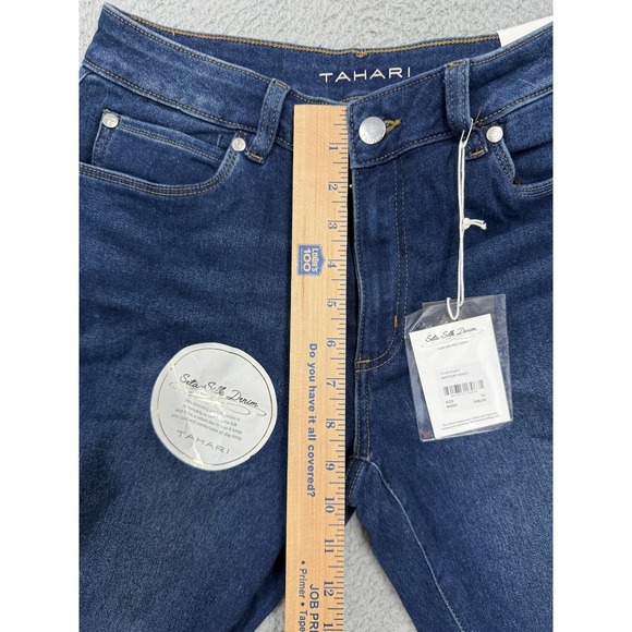 Tahari Kelly Jeans Womens 10 Blue Matoury Wash Mid Rise Skinny Stretch Denim - Picture 14 of 15